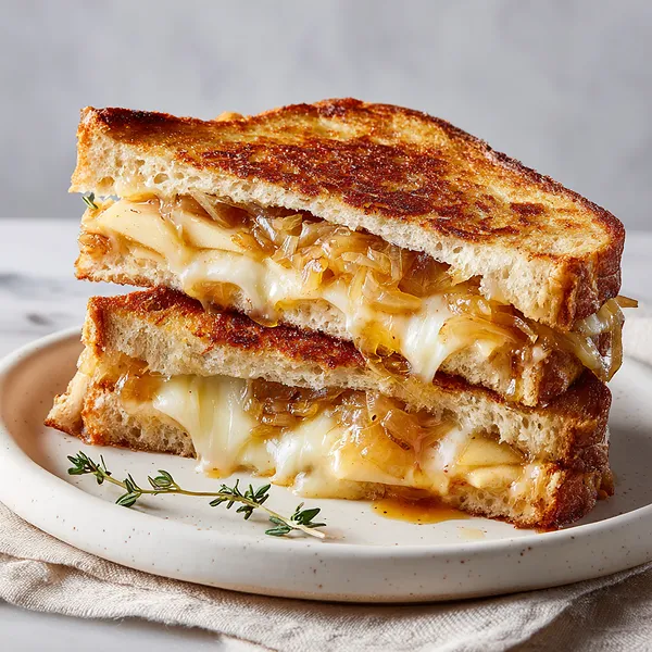 Caramelized Onion Apple Grilled Cheese