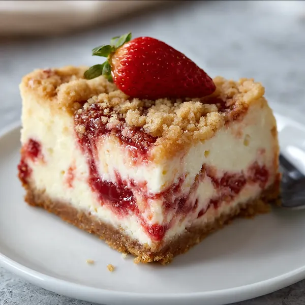Strawberry Crumble Cheesecake
