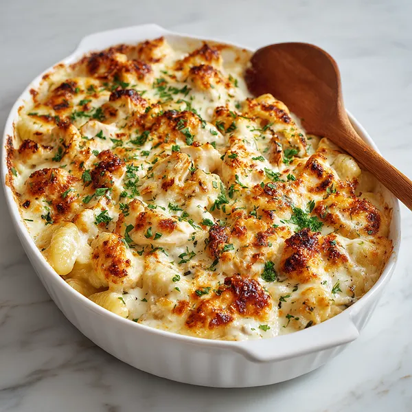 Chicken Alfredo Gnocchi Bake