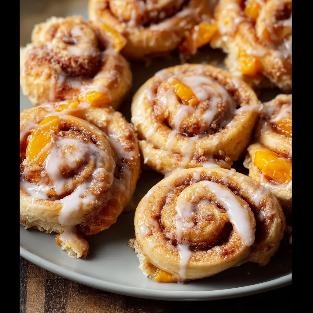 Peach Cinnamon Rolls