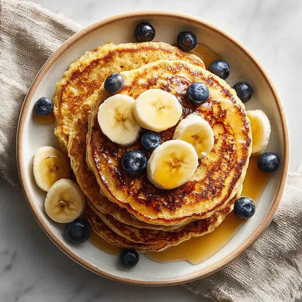 Banana Oatmeal Pancakes