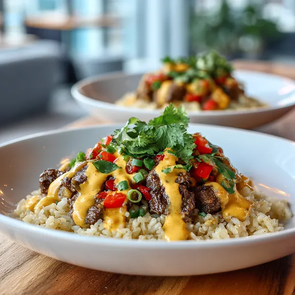 Steak Queso Rice