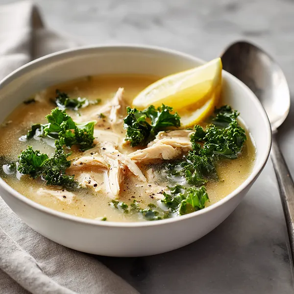 Lemon Chicken Kale Soup