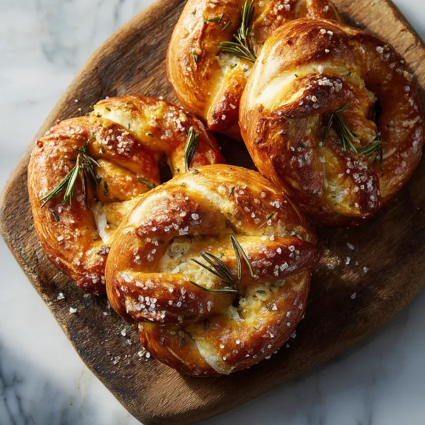 Cheesy Rosemary Pretzels
