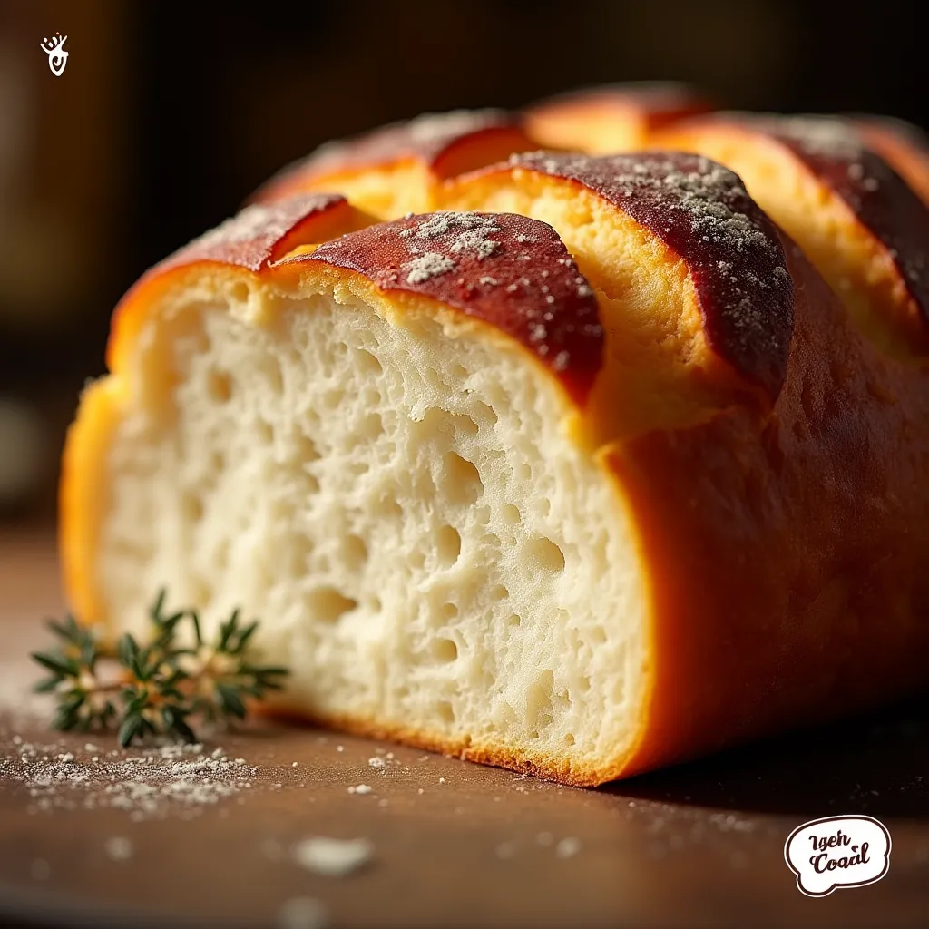 Freshly baked brioche with caramelized crust and light, fluffy texture