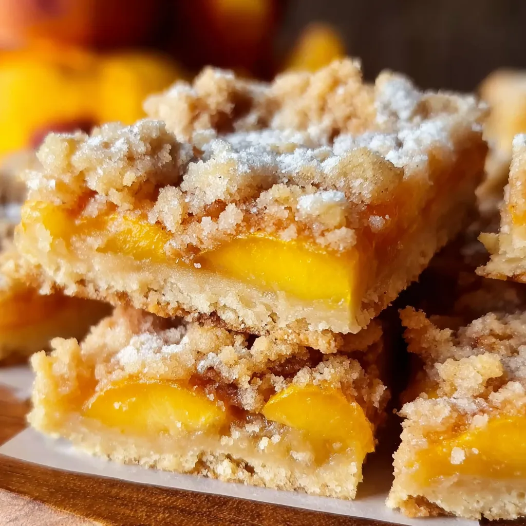 Peach Crumble Bars