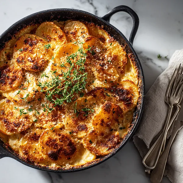 Cast Iron Scalloped Potatoes