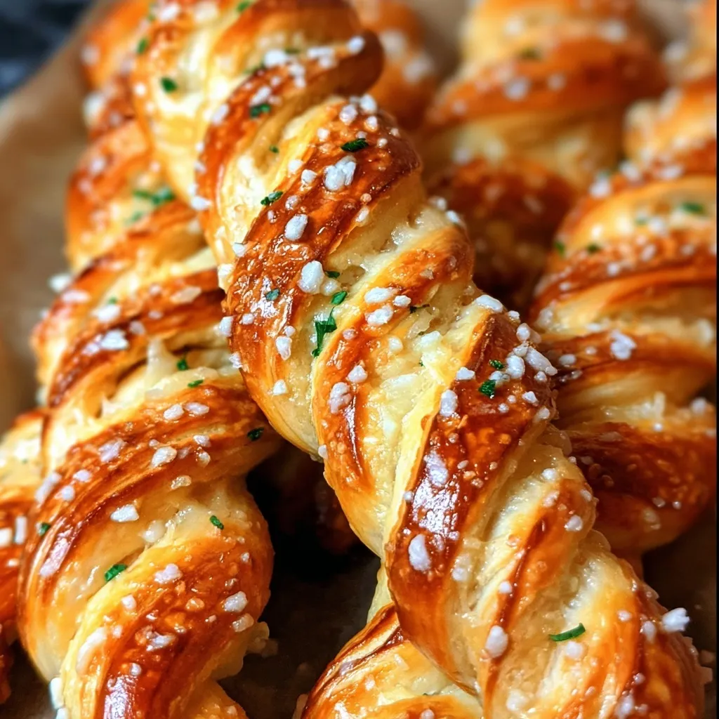 Homemade twisted pretzels stuffed with jalapeño and cheddar cheese beautifully golden brown
