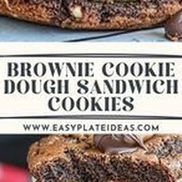 Close-up of the fudgy cookie interior and creamy chip-studded filling