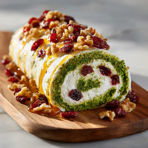 Pesto Cranberry Cheese Log