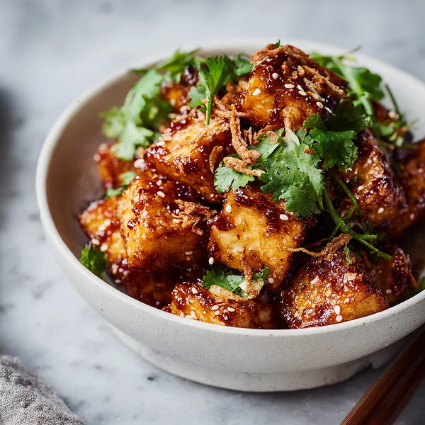 Sticky Glazed Tofu Bowl