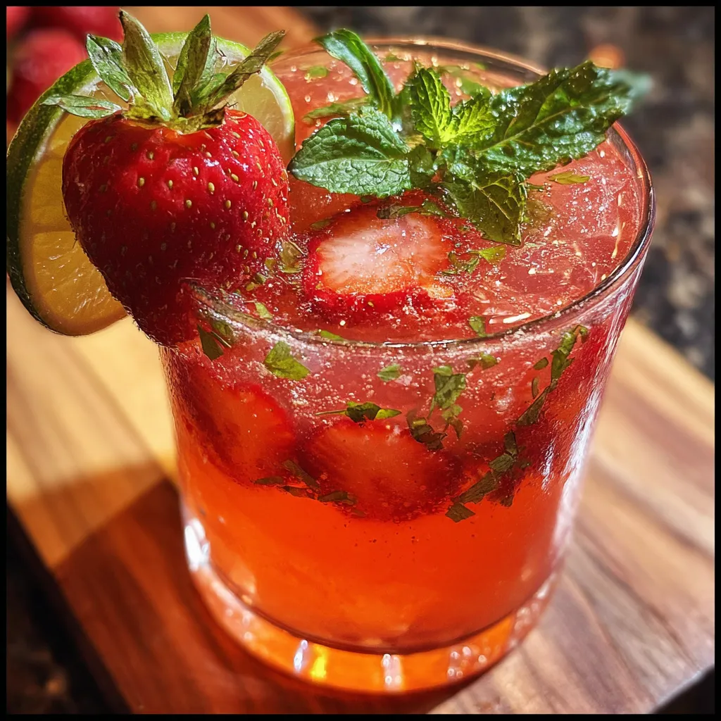 Strawberry Mint Mocktail