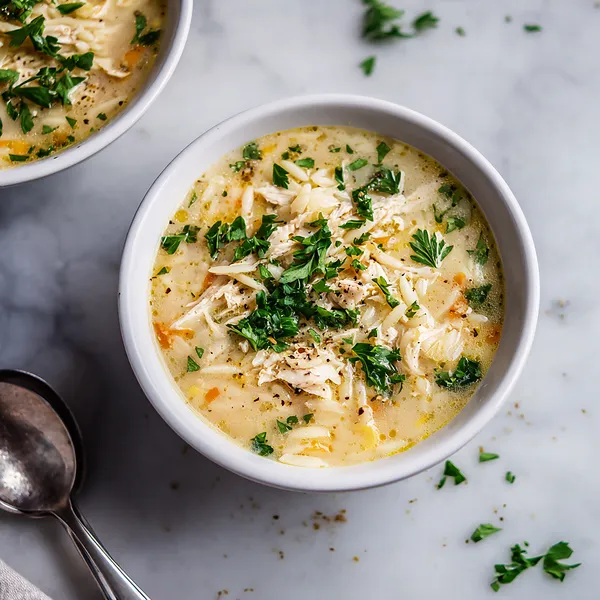 Lemon Chicken Orzo Soup