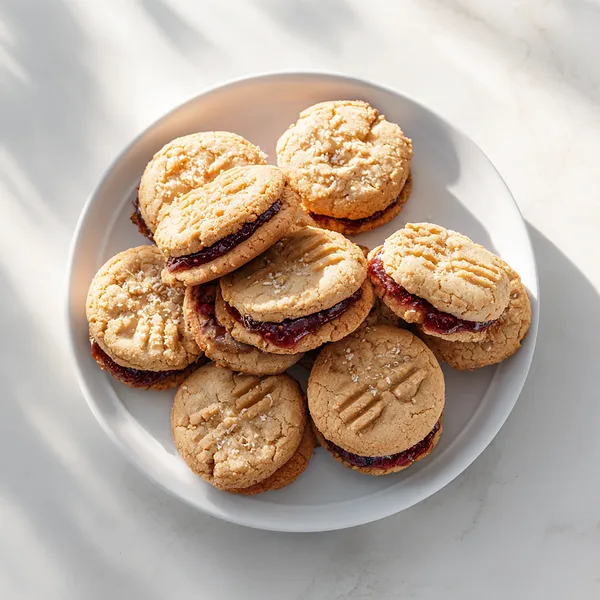 Stuffed PB&J Cookies