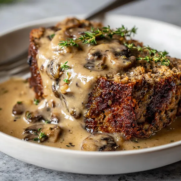 Mushroom Gravy Meatloaf