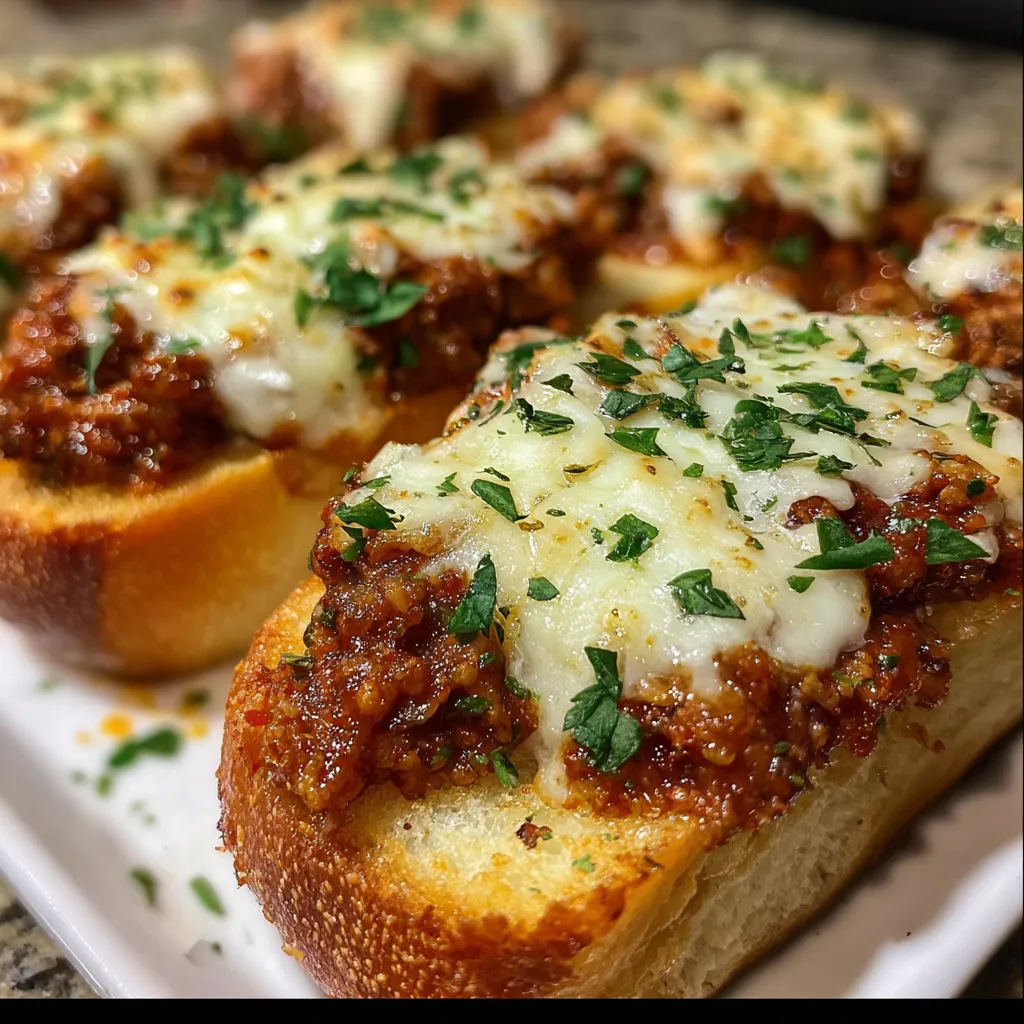 Italian Garlic Bread Sloppy Joes
