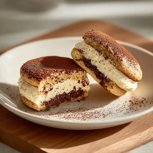 Tiramisu Cookie Sandwiches