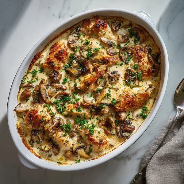 Mushroom Chicken Bake