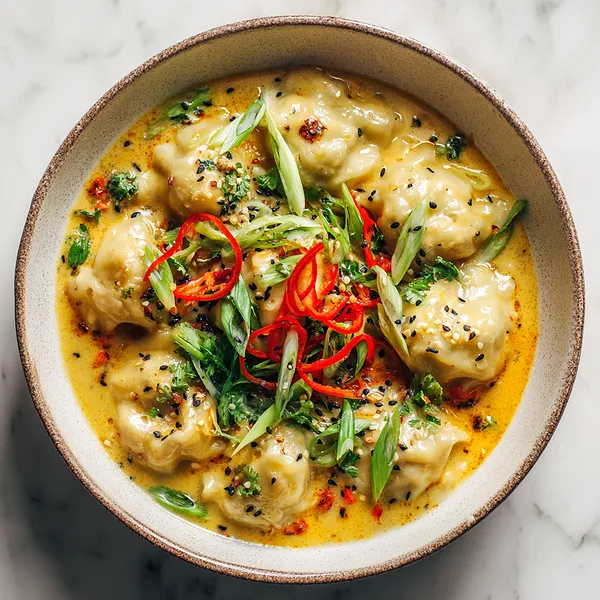Coconut Curry Dumpling Soup