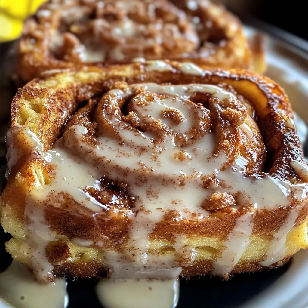Decadent breakfast dish showing cinnamon swirl French toast with caramelized edges and sweet coating
