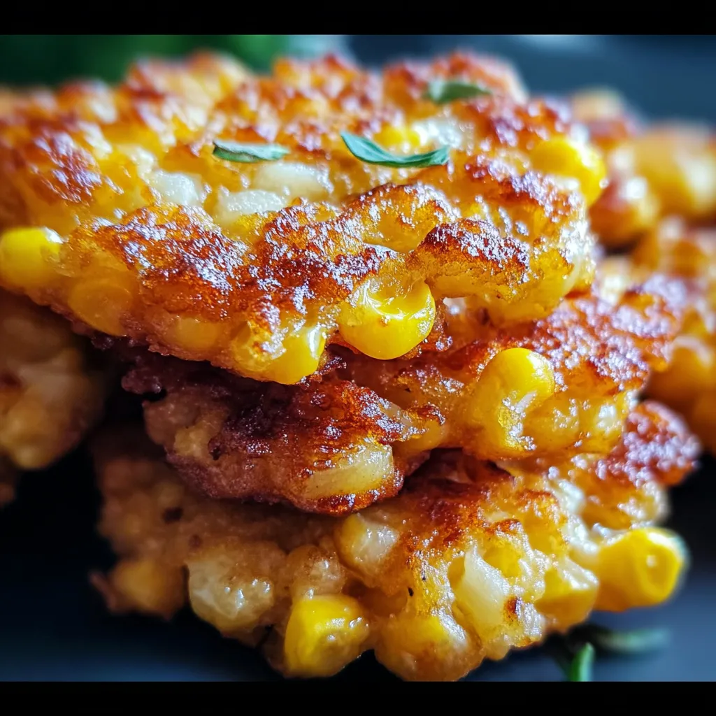 Cheesy Corn Fritters