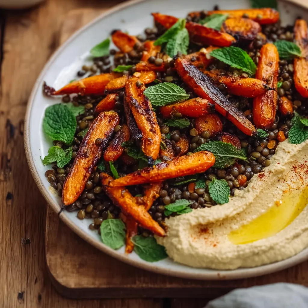 Roasted Carrot Lentil Salad