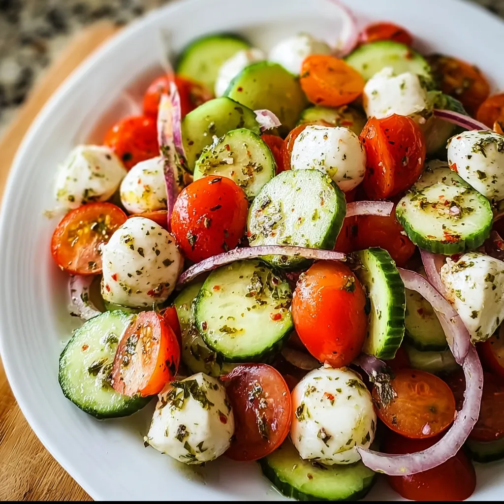 Cucumber Caprese Salad