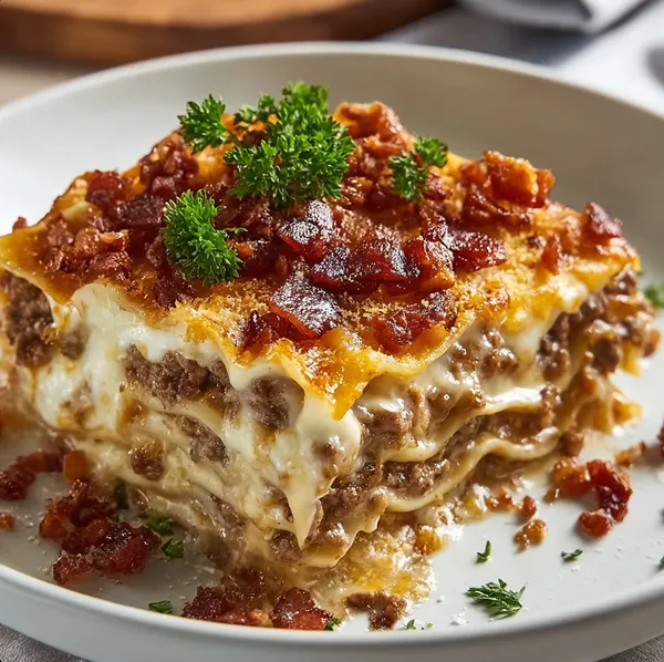 Bacon Cheeseburger Lasagna