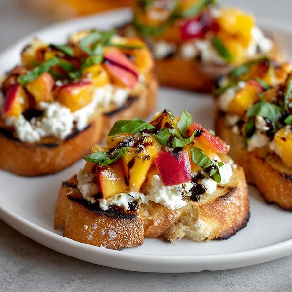 Peach Bruschetta