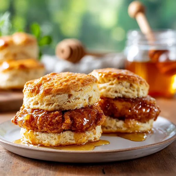 Honey Fried Chicken Biscuits