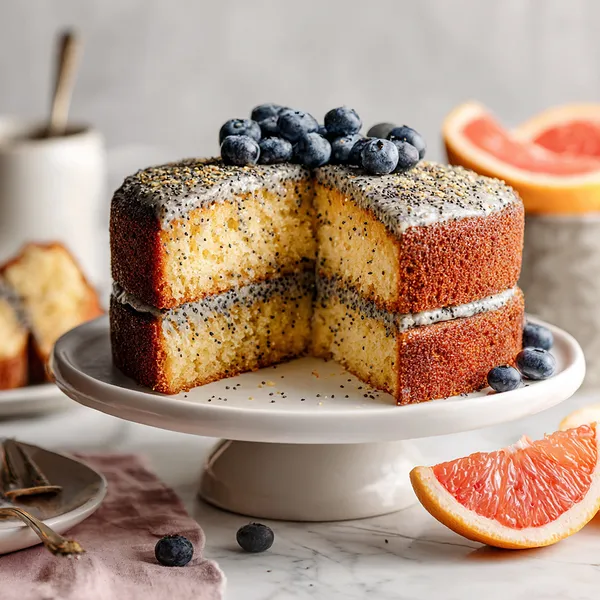 Grapefruit Poppy Seed Cake