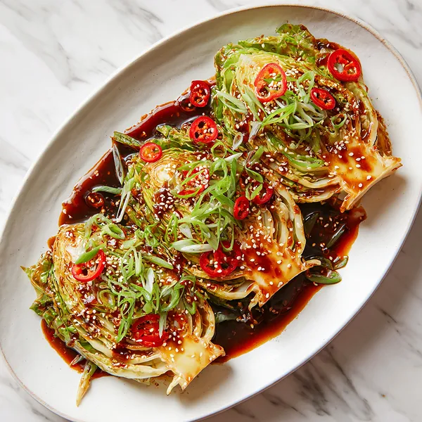 Glazed Roasted Cabbage