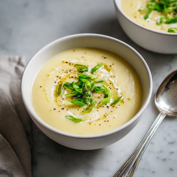 Cheddar Garlic Potato Soup