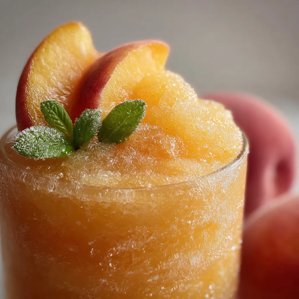 Peach Lemonade Slushie