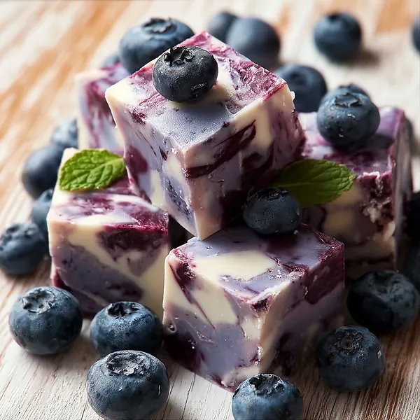 Blueberry White Chocolate Fudge