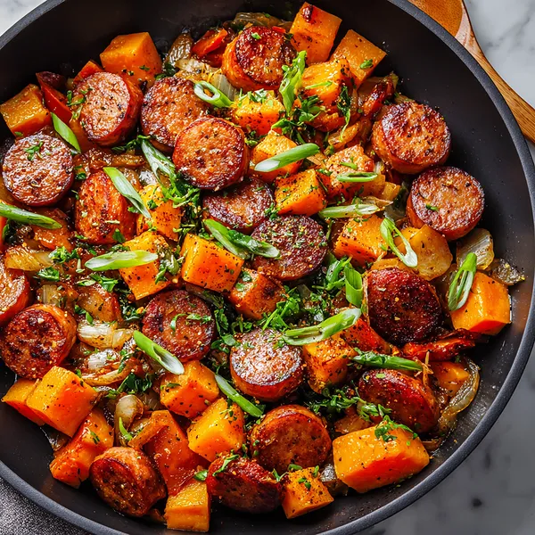 Smoked Sausage Sweet Potato Stir-Fry