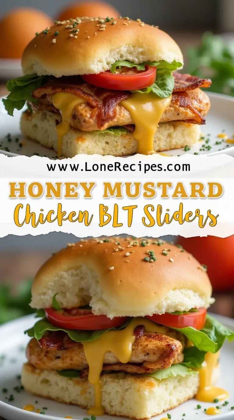 Juicy grilled chicken sliders drizzled with creamy honey mustard sauce and topped with bacon