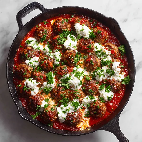 Ricotta Meatball Skillet