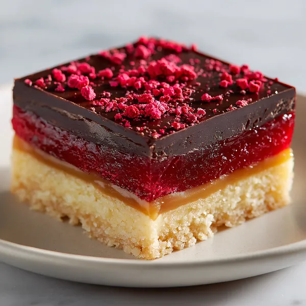 Raspberry Caramel Millionaires