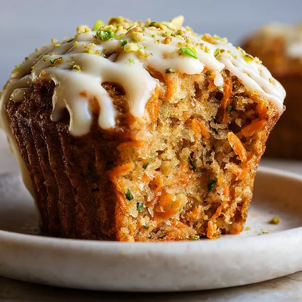 Carrot Cake Zucchini Muffins
