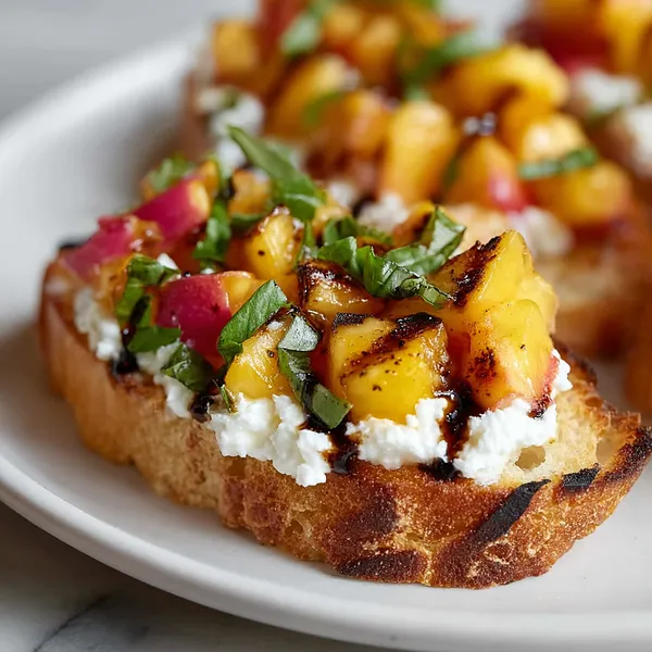 Peach Ricotta Bruschetta