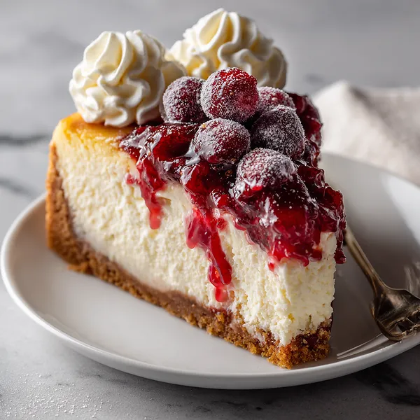 Cranberry Holiday Cheesecake