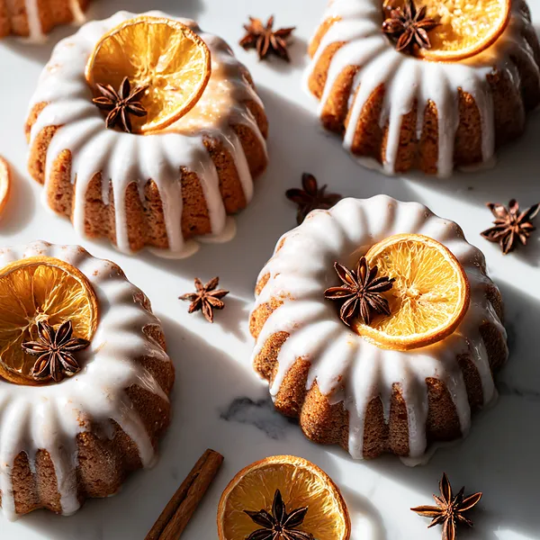 Spiced Orange Bundt Cakes