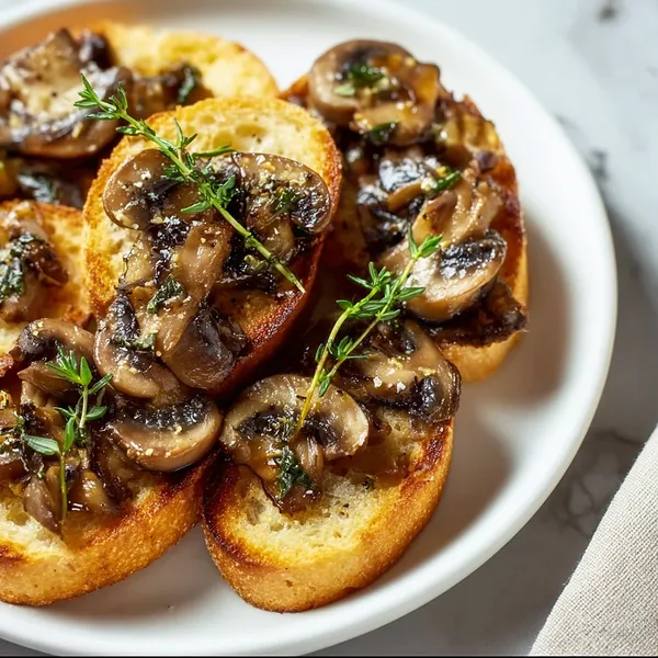 Mushroom Thyme Crostini