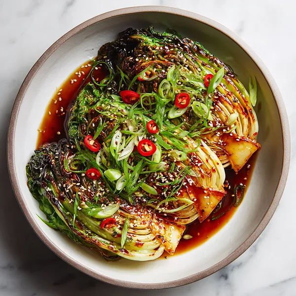 Charred Soy Cabbage