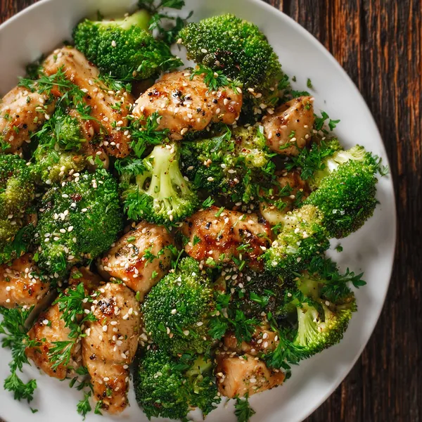 Sesame Chicken Broccoli Bowl