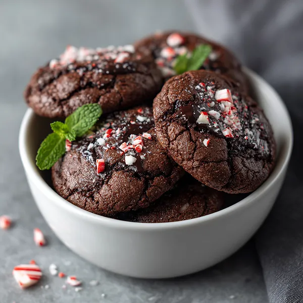 Peppermint Brownie Cookies