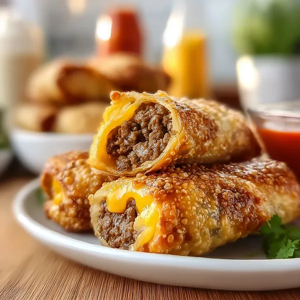 Cheeseburger Eggrolls