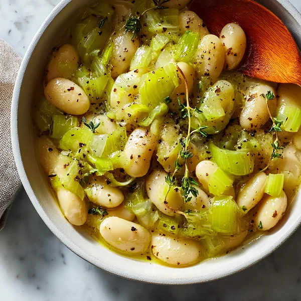Butter Beans with Leeks
