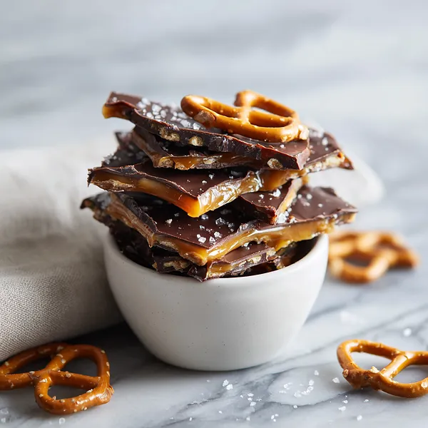 Salted Caramel Pretzel Bark
